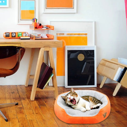 Pinksheep Dog Beds for Small Dogs Puppy Bed Pet Cats Bed with Removable Cushion for Indoor Cats Dogs, Orange