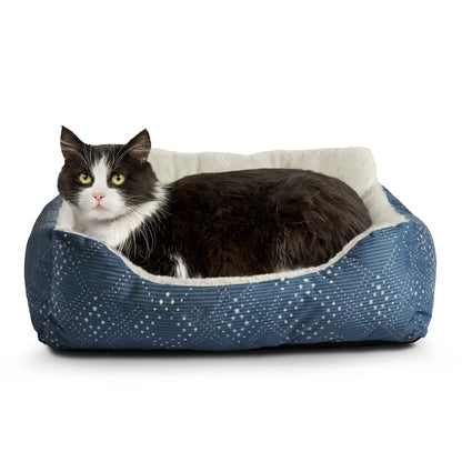 Vibrant Life Dog & Cat Bed, Plush Lounger, Portable, Machine Washable, Blue, 21" X 17"