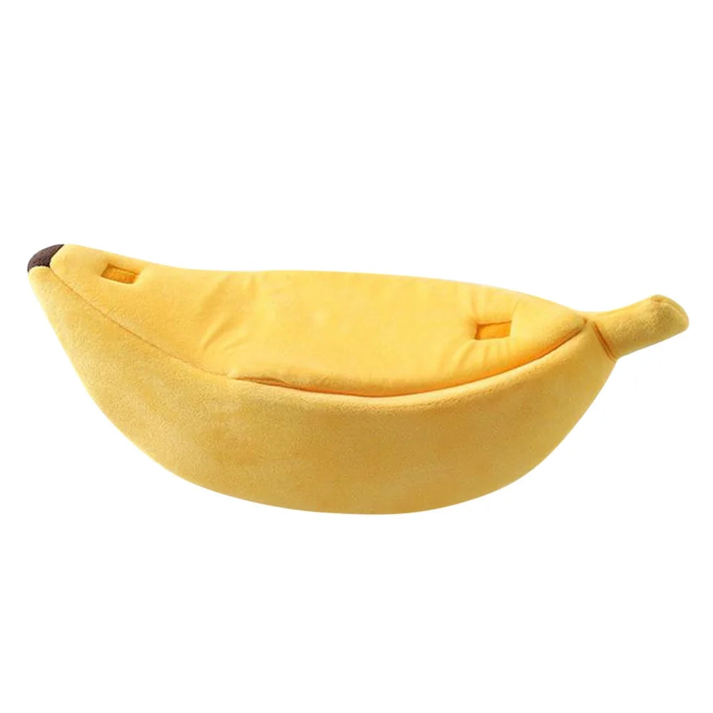 Darzheoy Banana Pet Bed, Cute Funny Fruit Bed with Removable Cushion for Dogs, Indoor Cats, Rabbits, Small Animals, Yellow