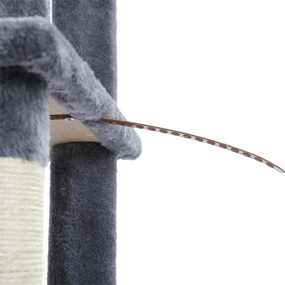 Pefilos 61" Cat Tree Tower for Indoor Cats with Platform and Scratching Posts, Cat Condo Cat Tree House in Pet Supplies, Gray