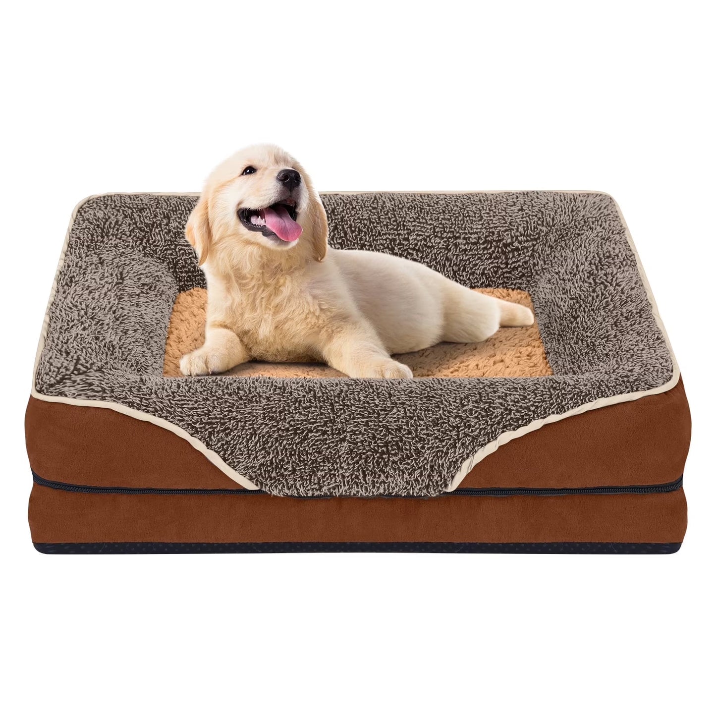 Payusd Dog Beds for Large Medium Small Dogs Orthopedic Pet Bed Sofa Supportive Egg Crate Foam Animal Couch with Removable Washable Cover Non Skid Bottom S to XL