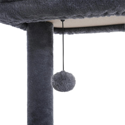 Pefilos 61" Cat Tree Tower for Indoor Cats with Platform and Scratching Posts, Cat Condo Cat Tree House in Pet Supplies, Gray