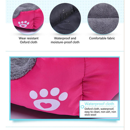 Deagia Orthopedic Bed for Medium Dogs, Orthopedic Dog Sofa Bed Washable Pet Bed, Stylish Dog Bed Pad Mattress, Winter Warm Cats Sleeping Mat, Pink S